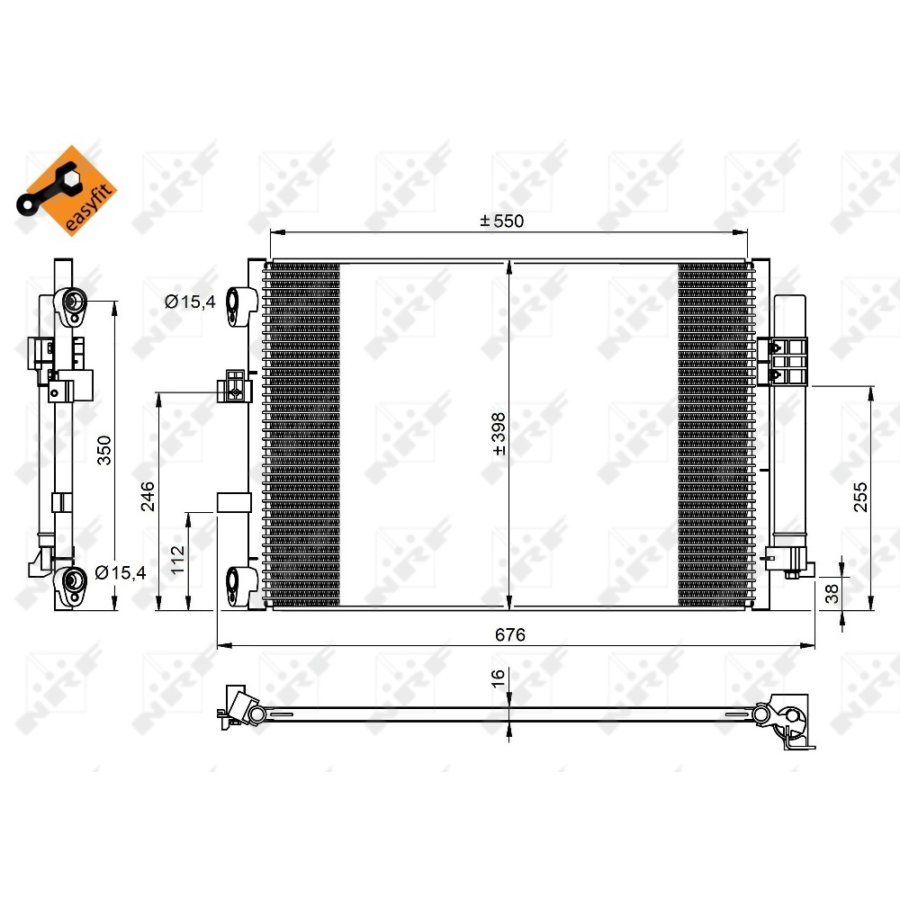 Condensatore con essiccatore NRF 350210 EASY FIT