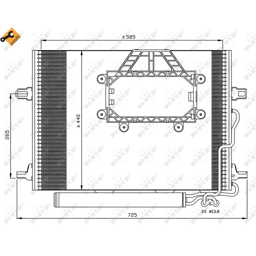 Condensatore con essiccatore NRF 350211 EASY FIT