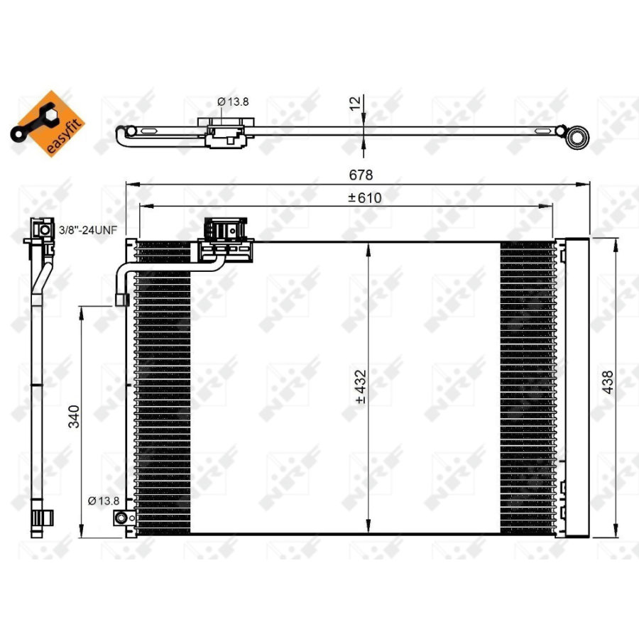 Condensatore con essiccatore NRF 350214 EASY FIT