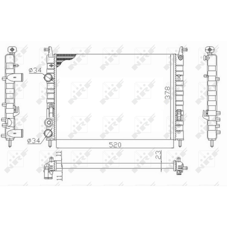 Radiatore NRF 58726