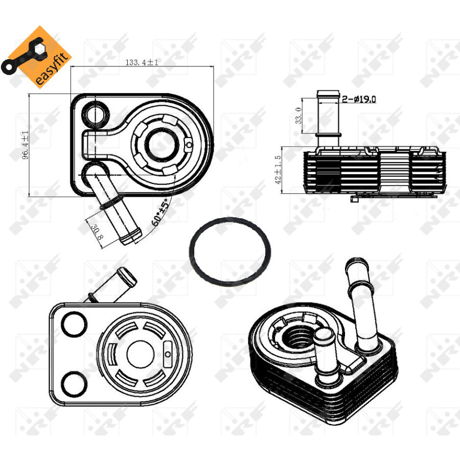 Radiatore dell’olio NRF 31311 EASY FIT