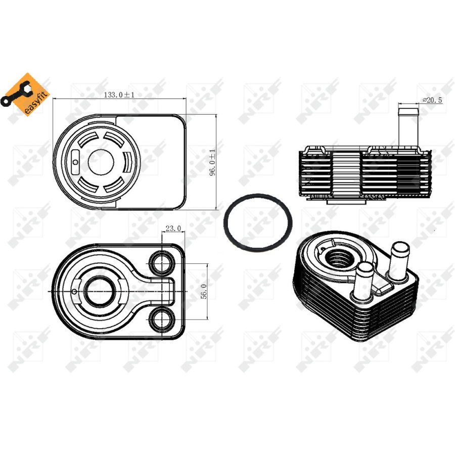 Radiatore dell’olio NRF 31312 EASY FIT