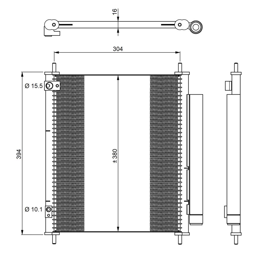 Condensatore con essiccatore NRF 350326 EASY FIT