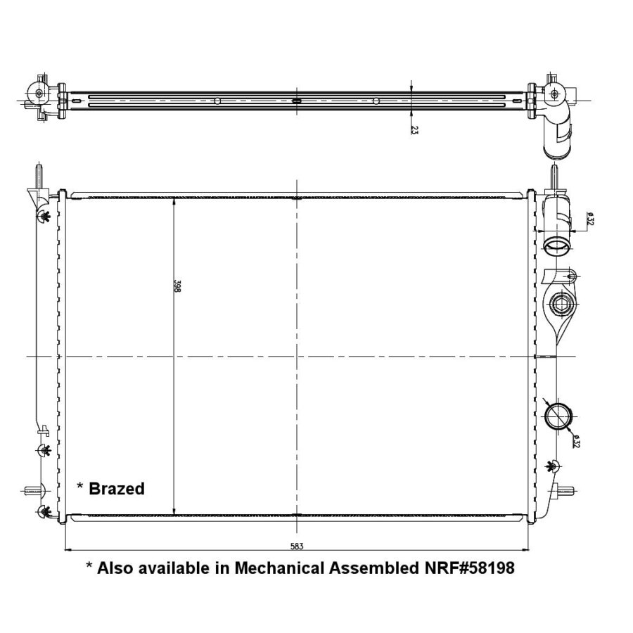 Radiatore NRF 56158