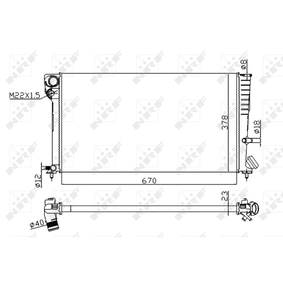 Radiatore NRF 58101A