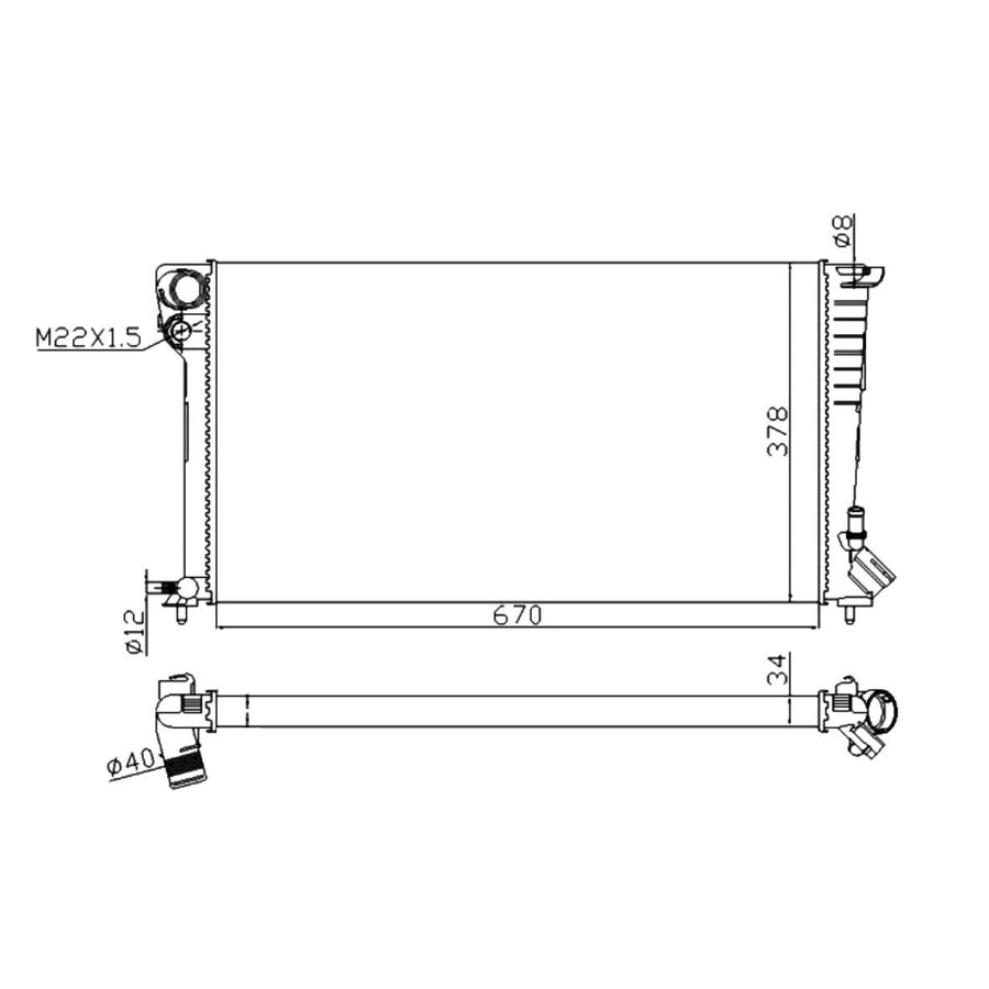 Radiatore NRF 509510A