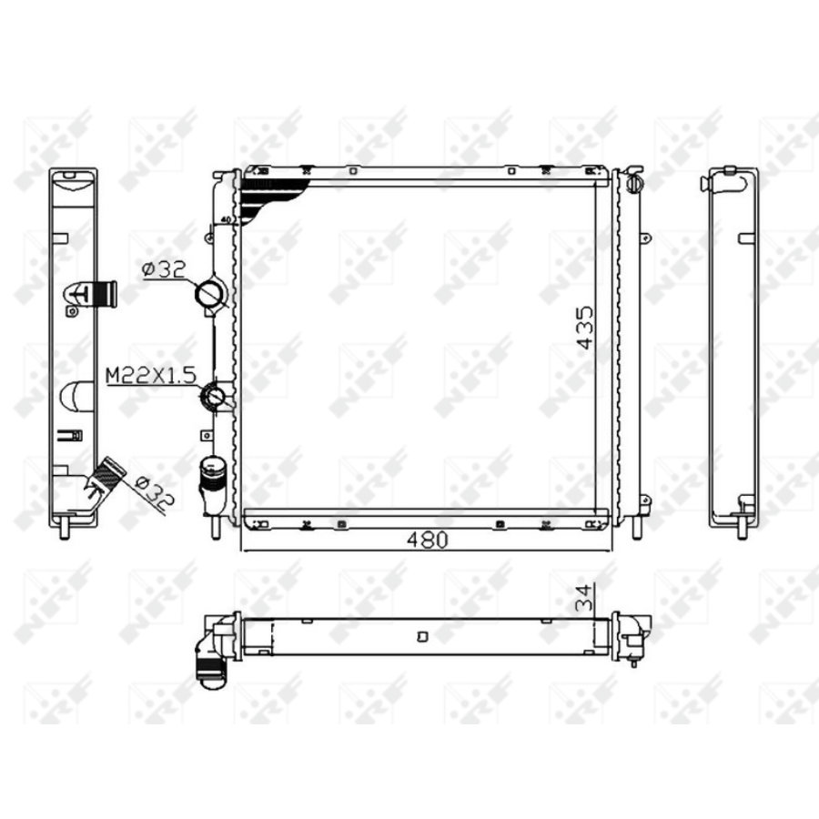 Radiatore NRF 58075A