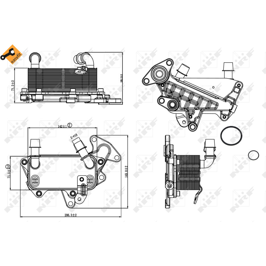 Radiatore dell’olio NRF 31264 cambio automatico EASY FIT