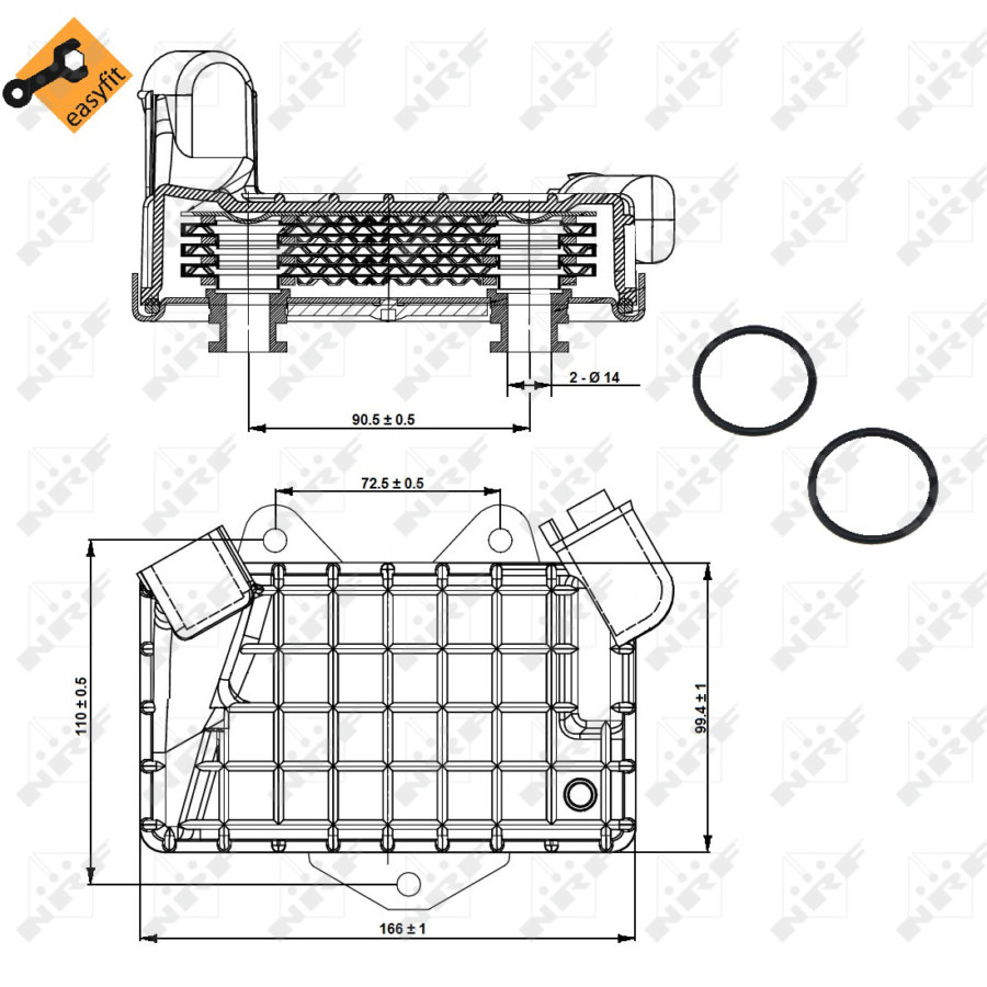 Radiatore dell’olio NRF 31274