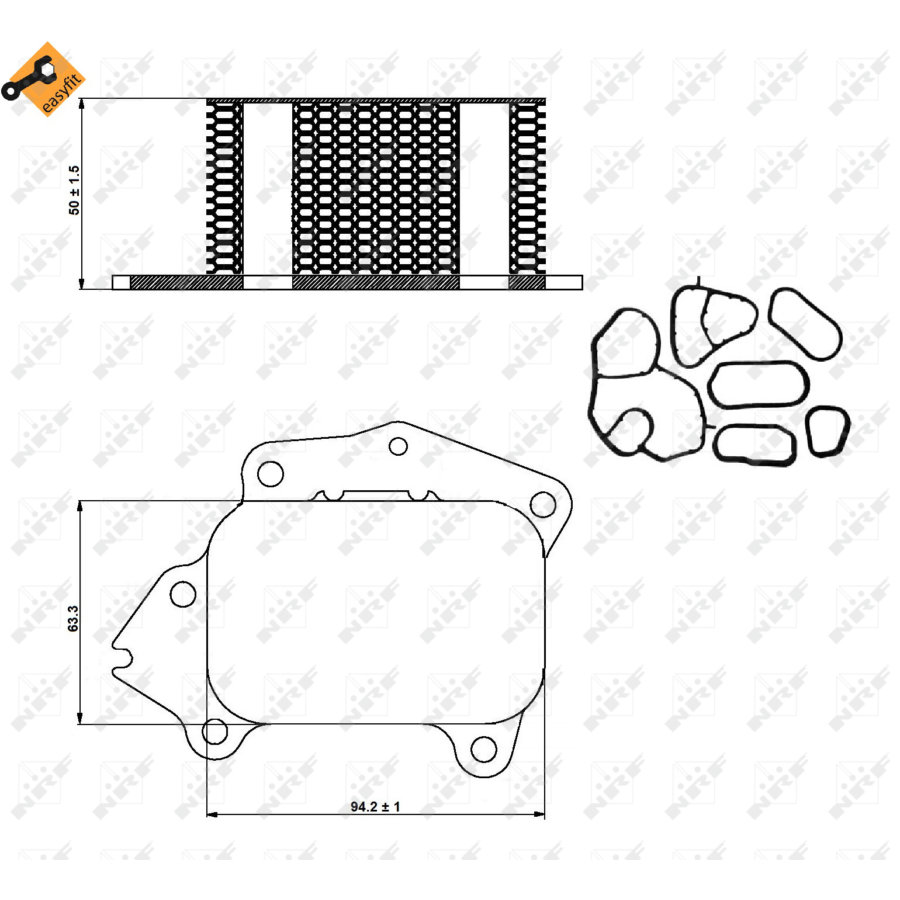 Radiatore dell’olio NRF 31333 EASY FIT