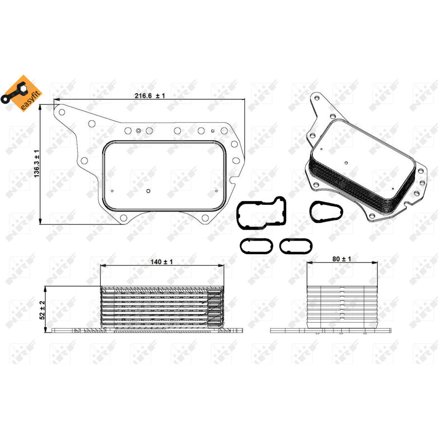 Radiatore dell’olio NRF 31337 EASY FIT