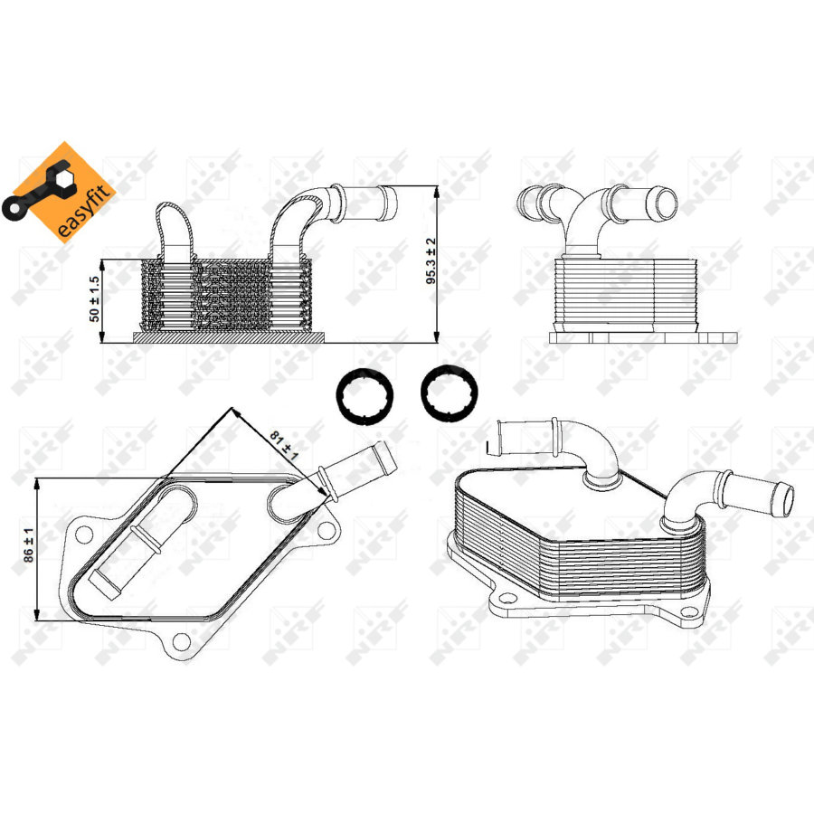 Radiatore dell’olio NRF 31346 EASY FIT