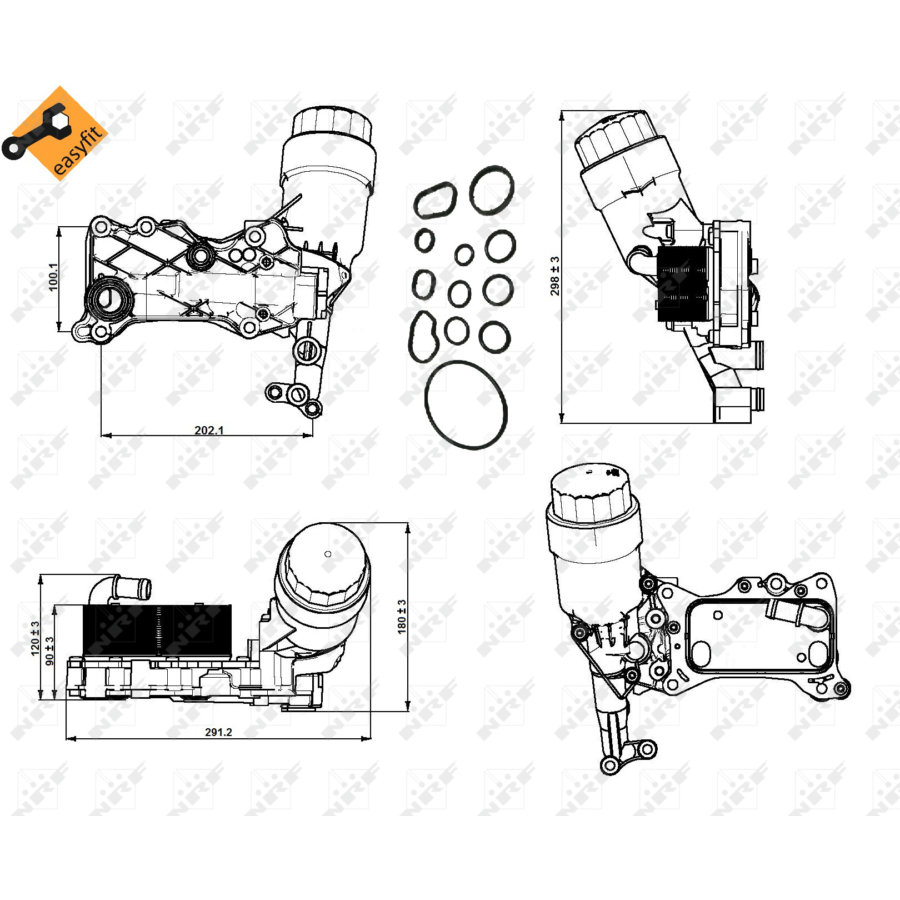 Radiatore dell’olio NRF 31350 EASY FIT