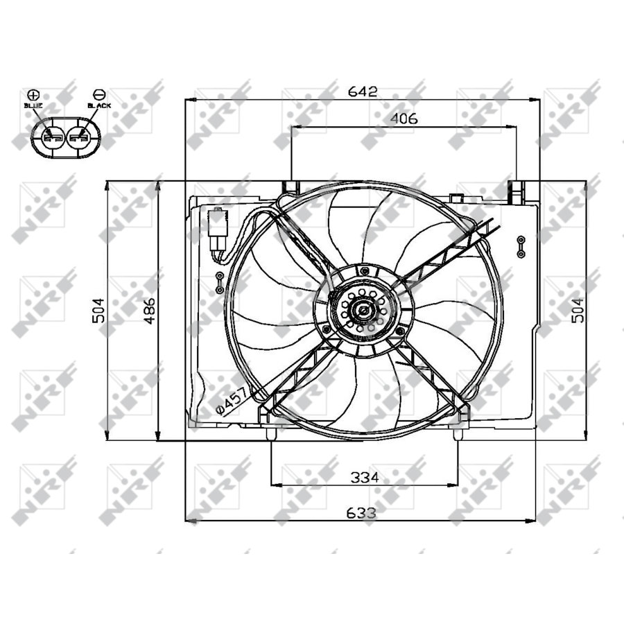 Ventola di raffreddamento motore NRF 47741
