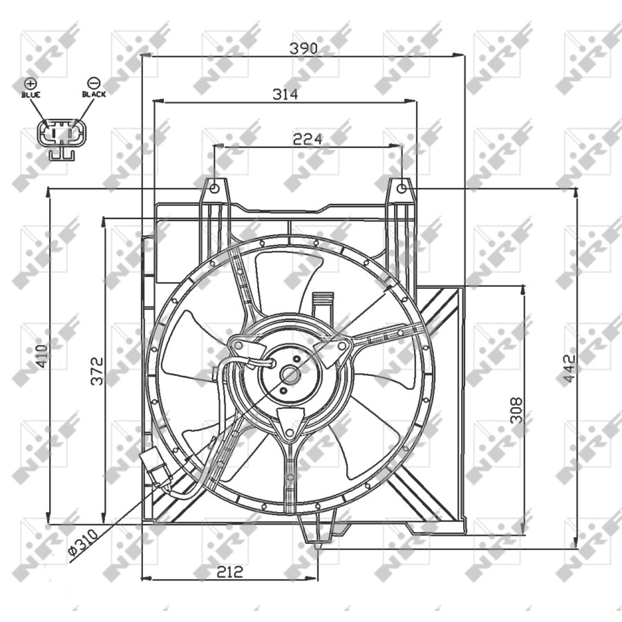 Ventola di raffreddamento motore NRF 47742