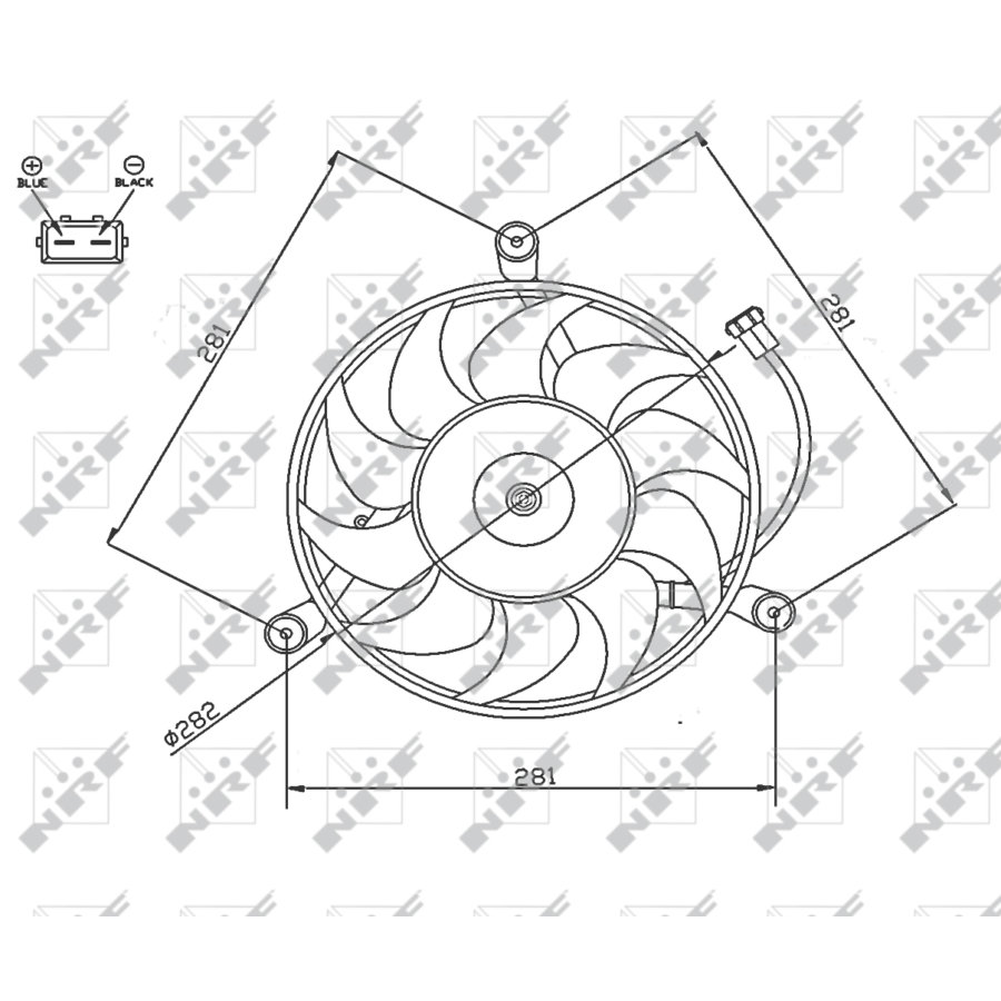 Ventola di raffreddamento motore NRF 47745