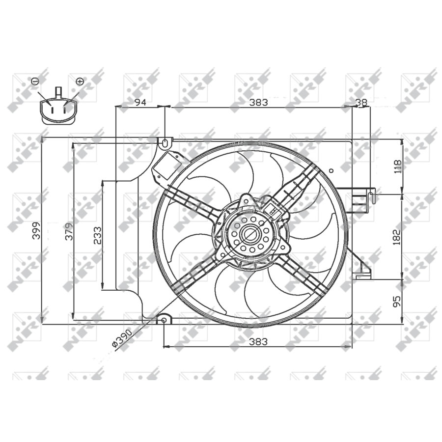 Ventola di raffreddamento motore NRF 47748