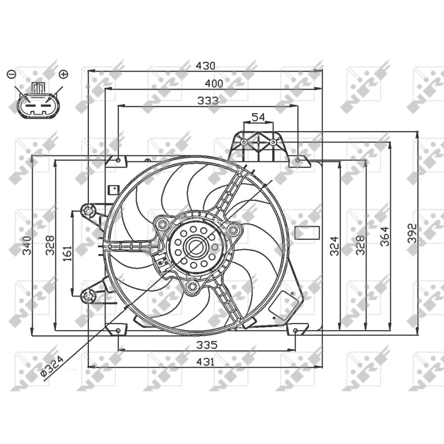 Ventola di raffreddamento motore NRF 47750
