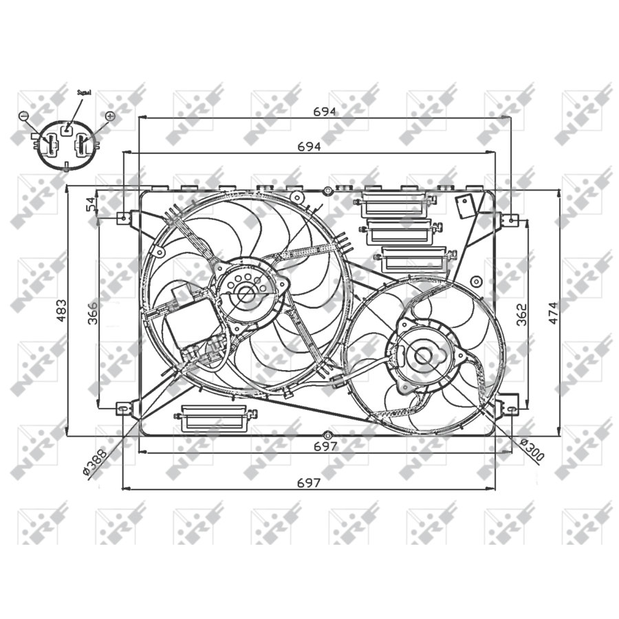 Ventola di raffreddamento motore NRF 47754