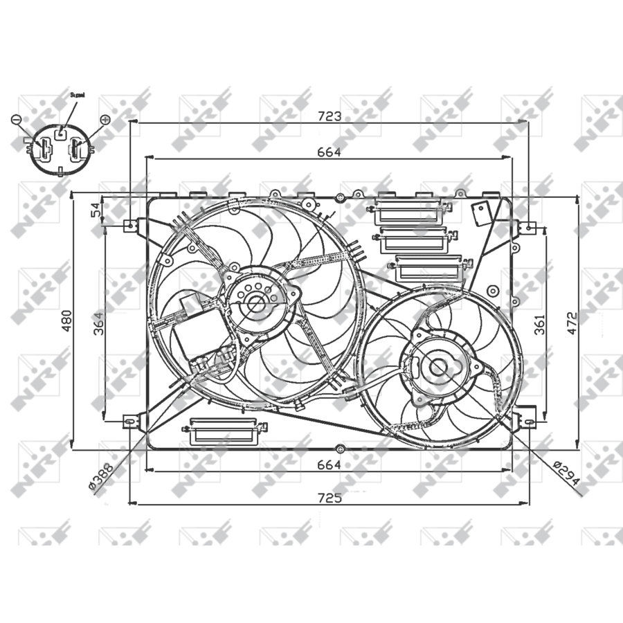 Ventola di raffreddamento motore NRF 47755