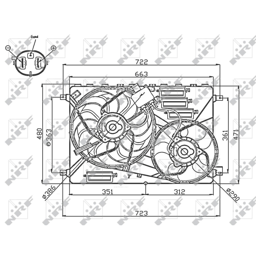 Ventola di raffreddamento motore NRF 47756