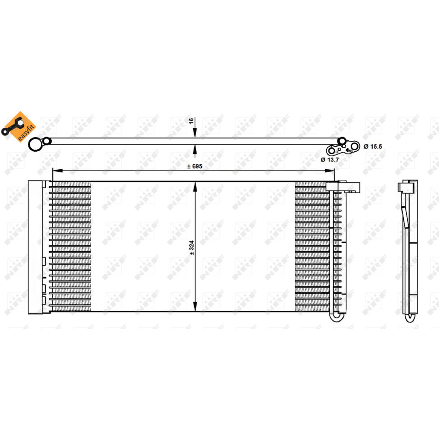 Condensatore con essiccatore NRF 350331 EASY FIT