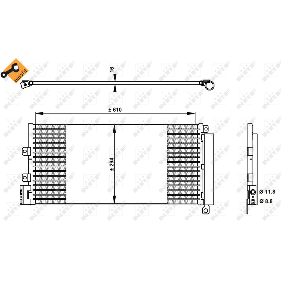 Condensatore con essiccatore NRF 350332 EASY FIT