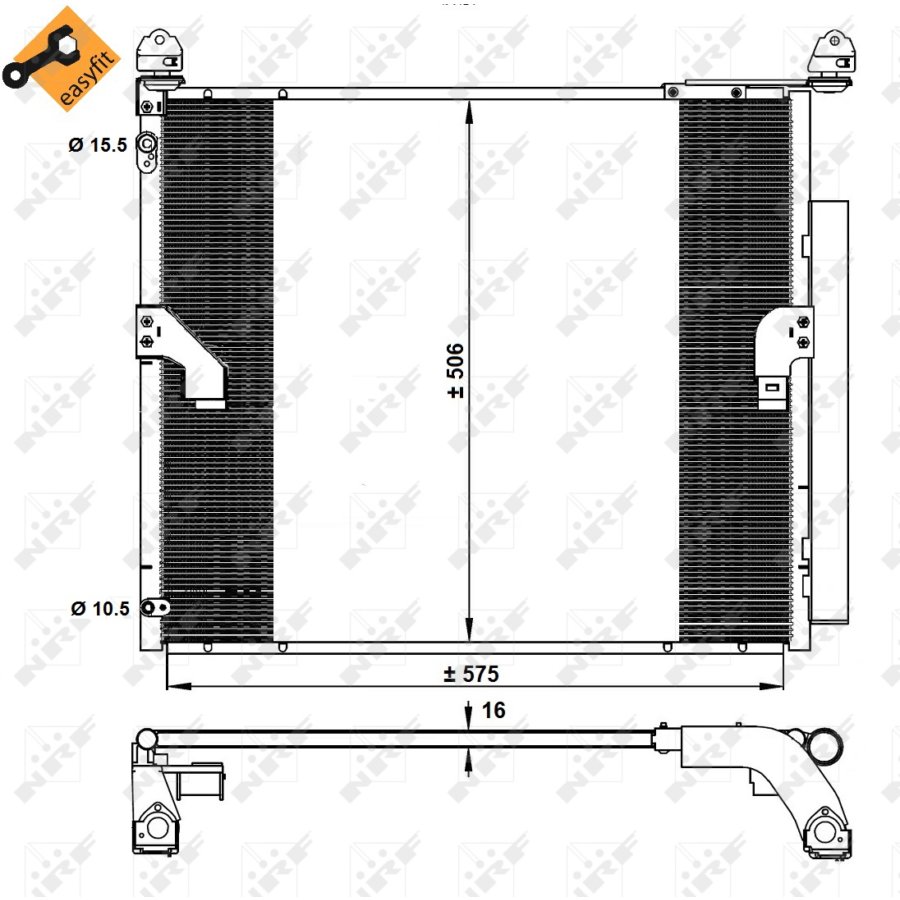 Condensatore con essiccatore NRF 350335 EASY FIT