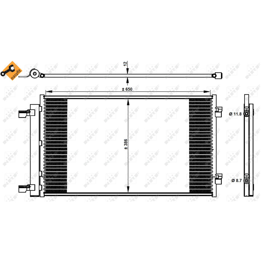 DCN50034 DENSO Condensatore climatizzatore con essiccatore