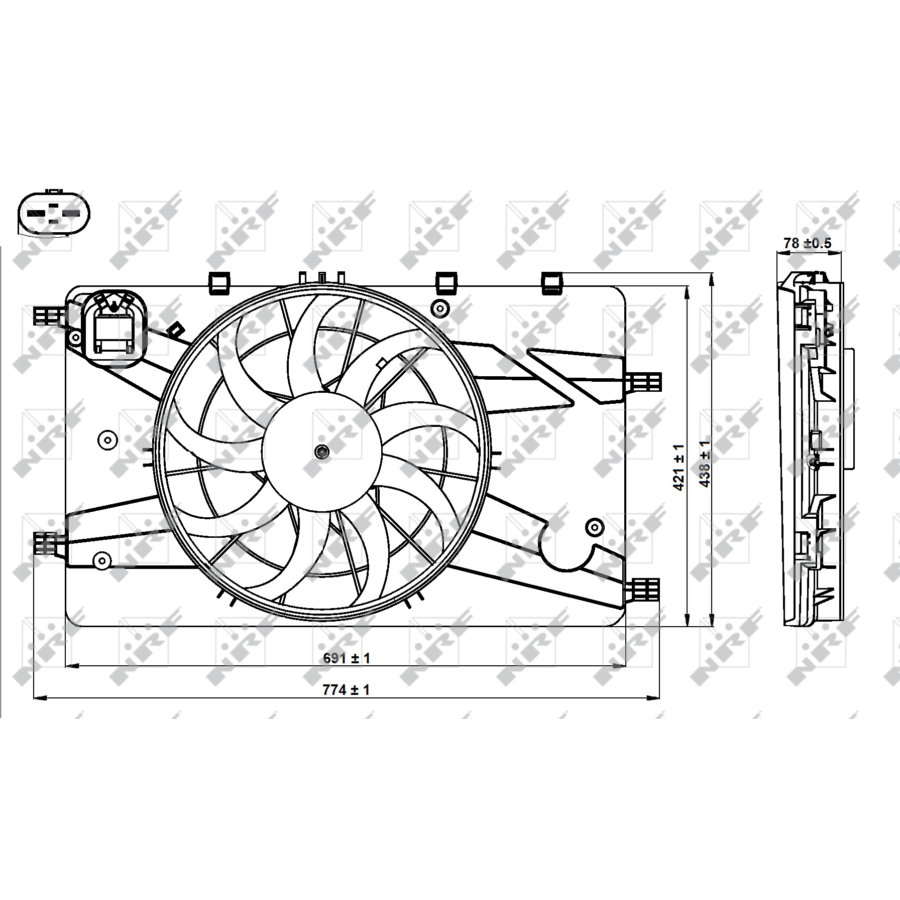 Ventola di raffreddamento motore NRF 47757