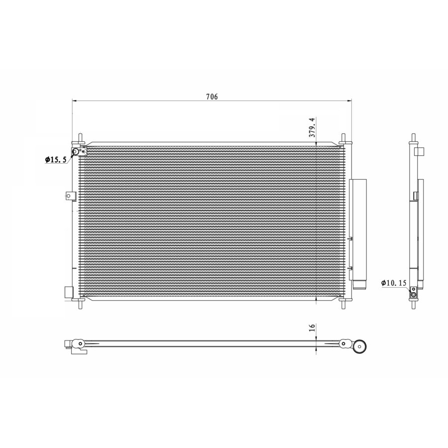 Condensatore con essiccatore NRF 350419