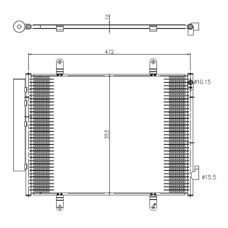 Condensatore con essiccatore NRF 350371