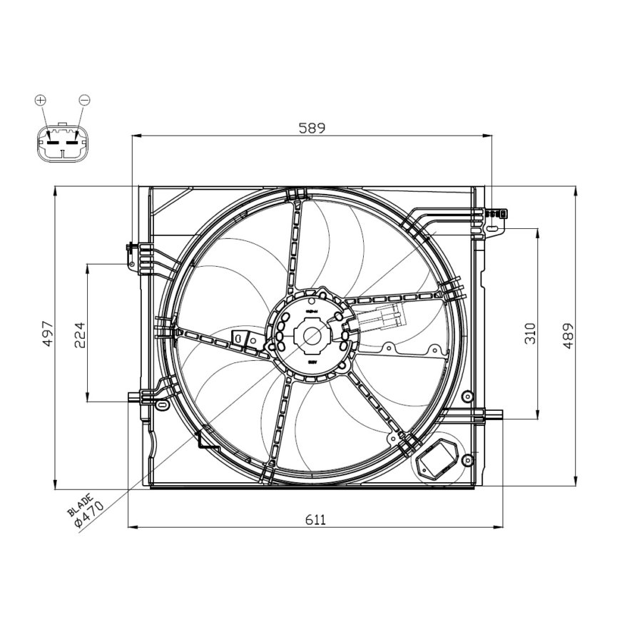 Ventola di raffreddamento motore NRF 47897