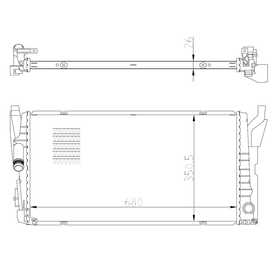 Radiatore NRF 50039