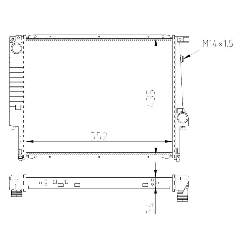 Radiatore NRF 509558A