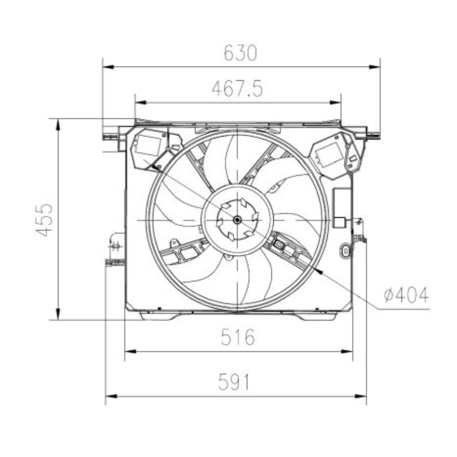 Ventola di raffreddamento motore NRF 47899