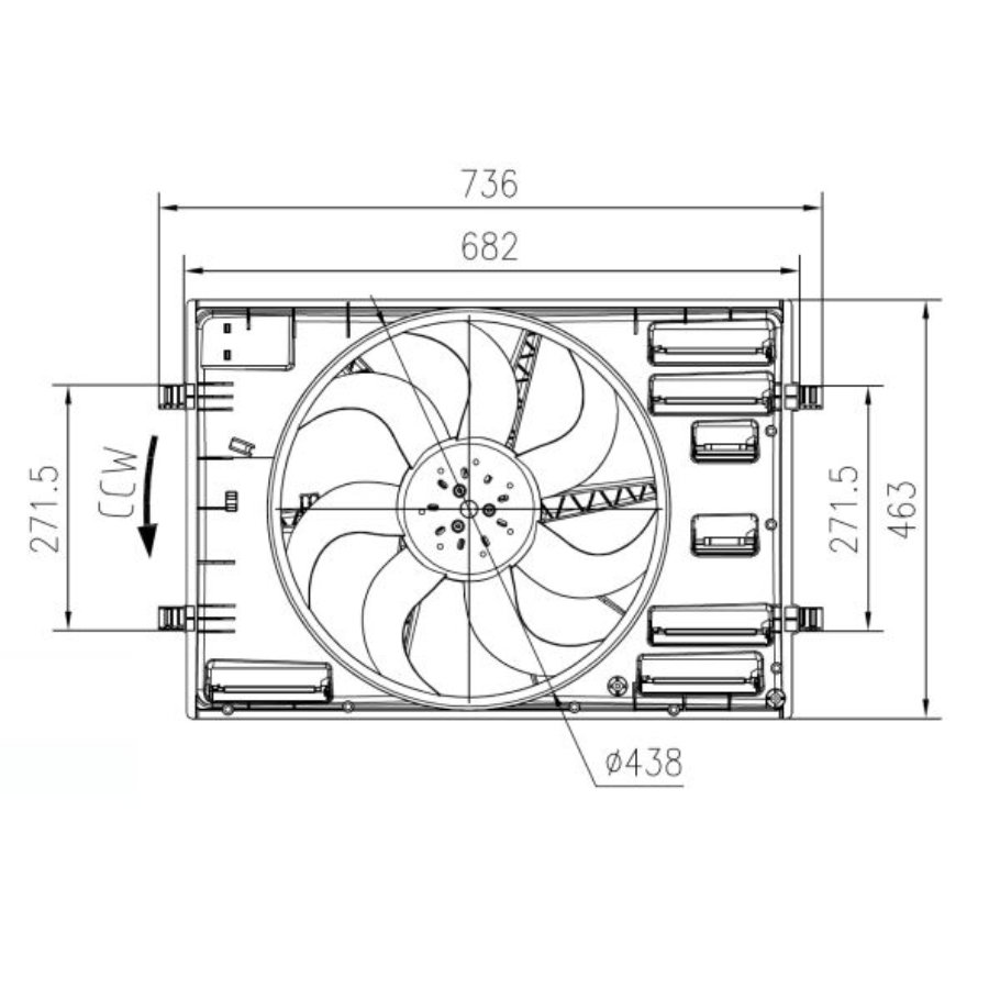 Ventola di raffreddamento motore NRF 47916