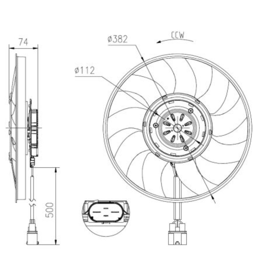Ventola di raffreddamento motore NRF 47919