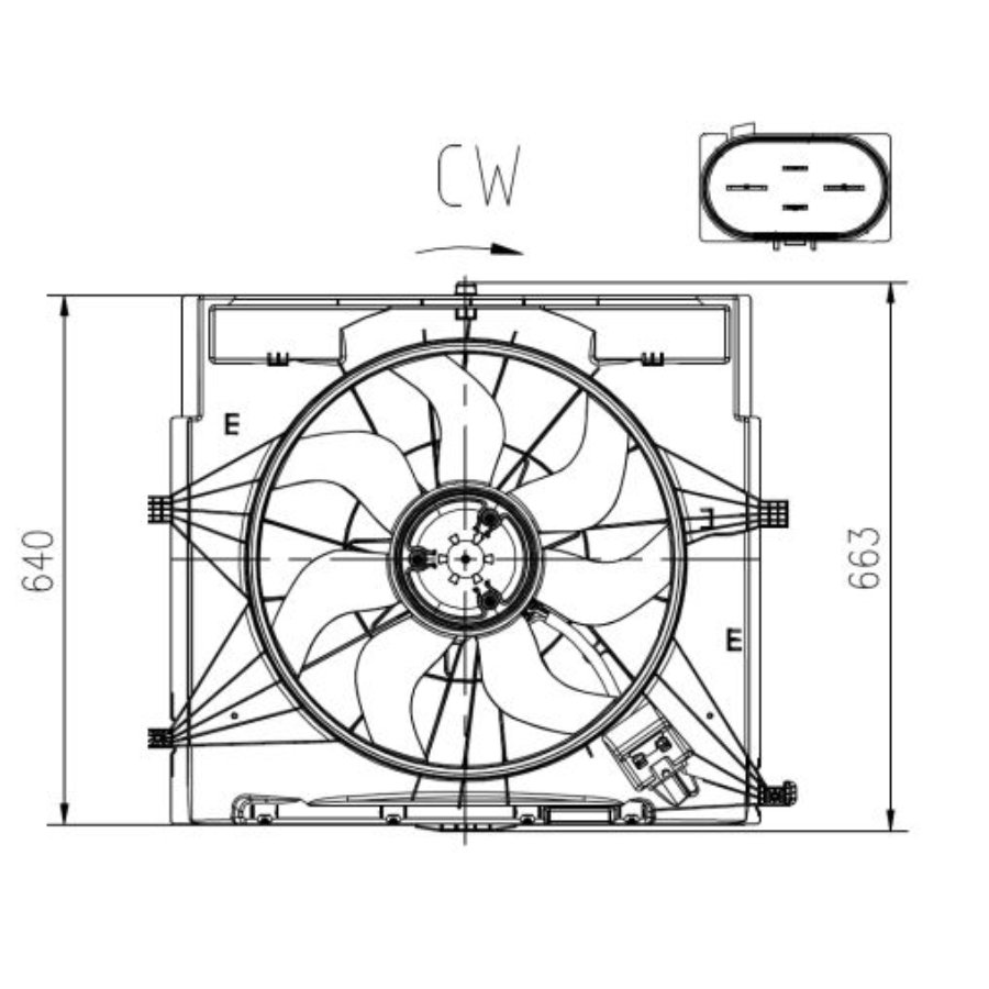 Ventola di raffreddamento motore NRF 47920