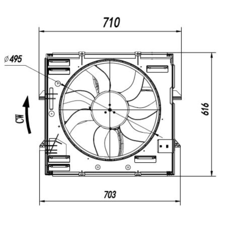 Ventola di raffreddamento motore NRF 47921