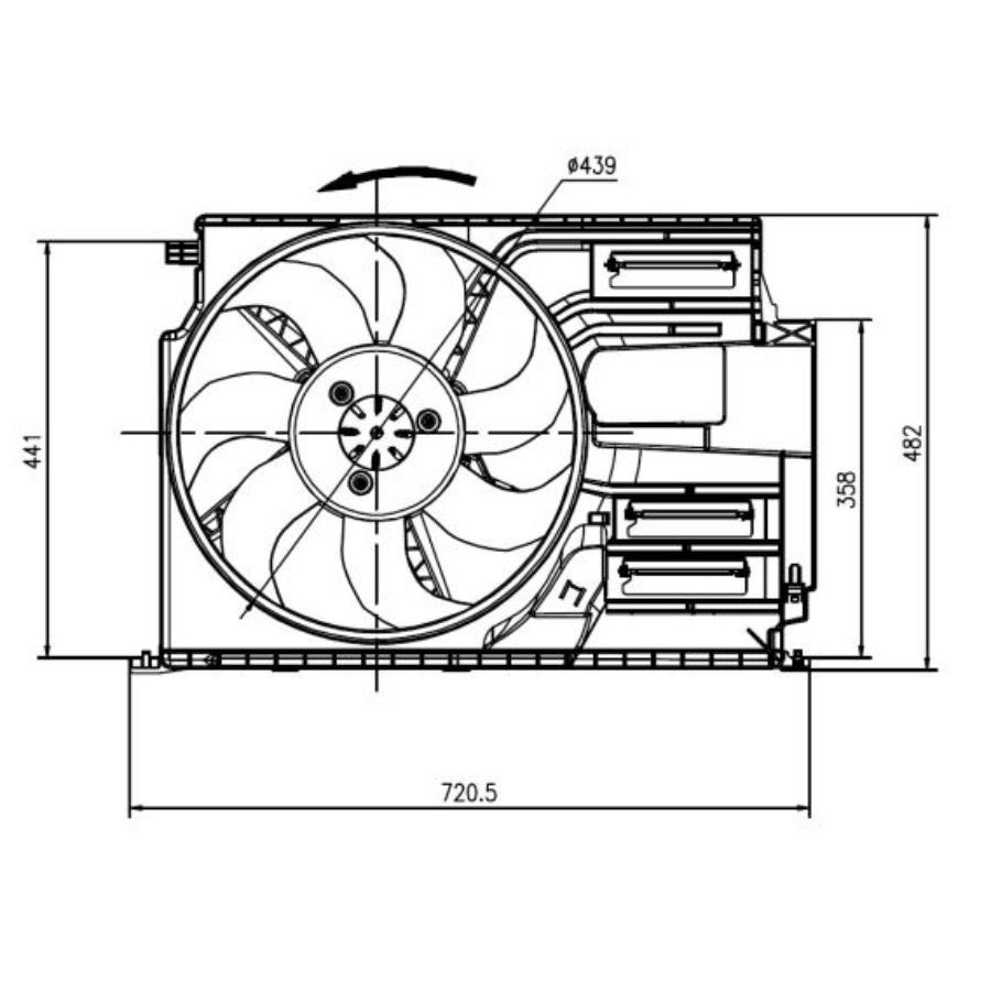 Ventola di raffreddamento motore NRF 47922