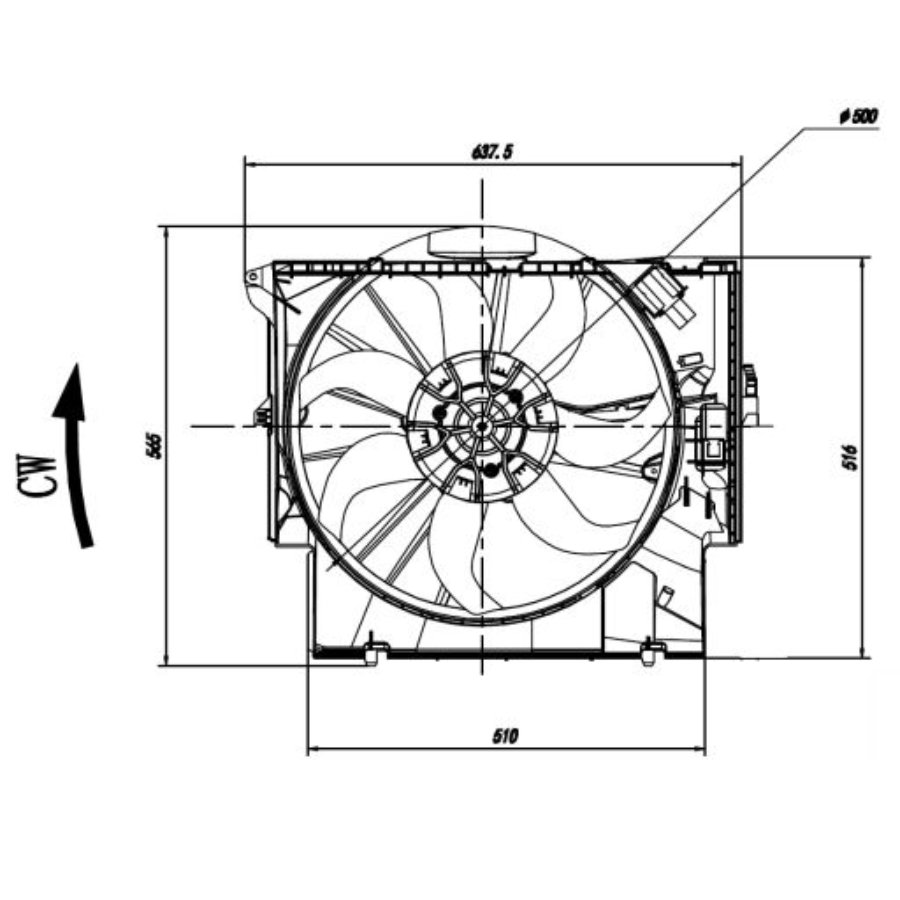 Ventola di raffreddamento motore NRF 47923