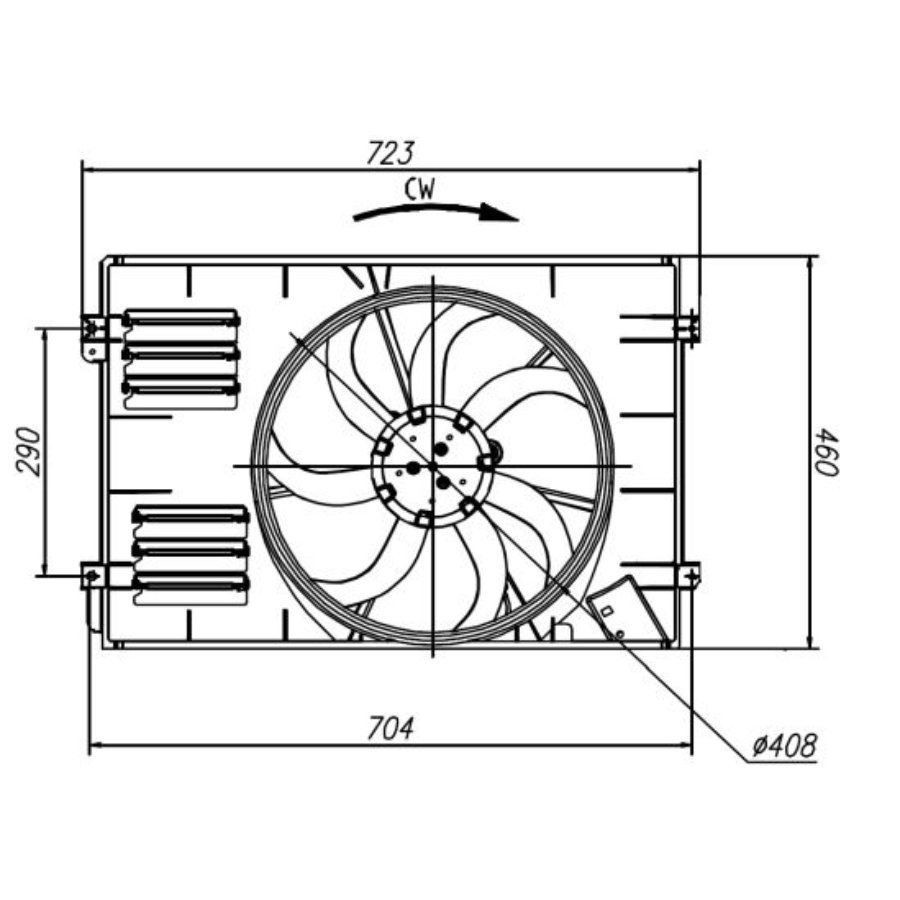 Ventola di raffreddamento motore NRF 47925