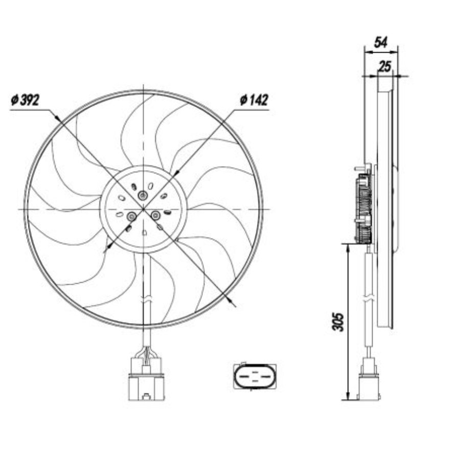 Ventola di raffreddamento motore NRF 47926