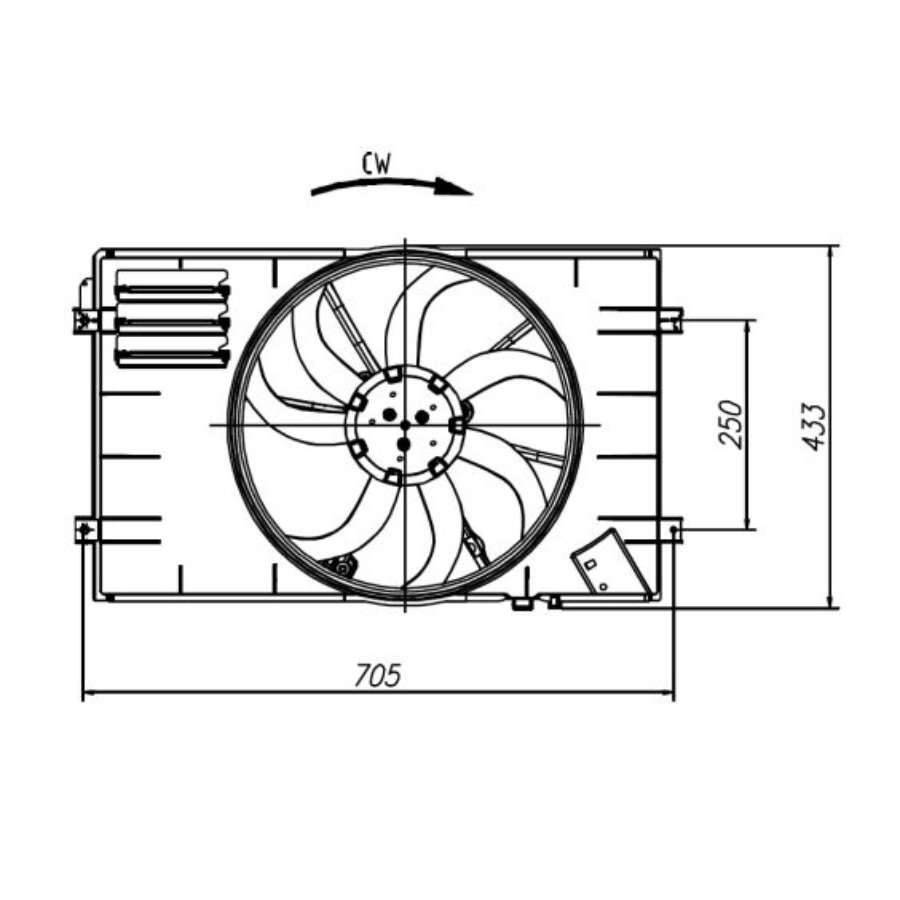 Ventola di raffreddamento motore NRF 47927