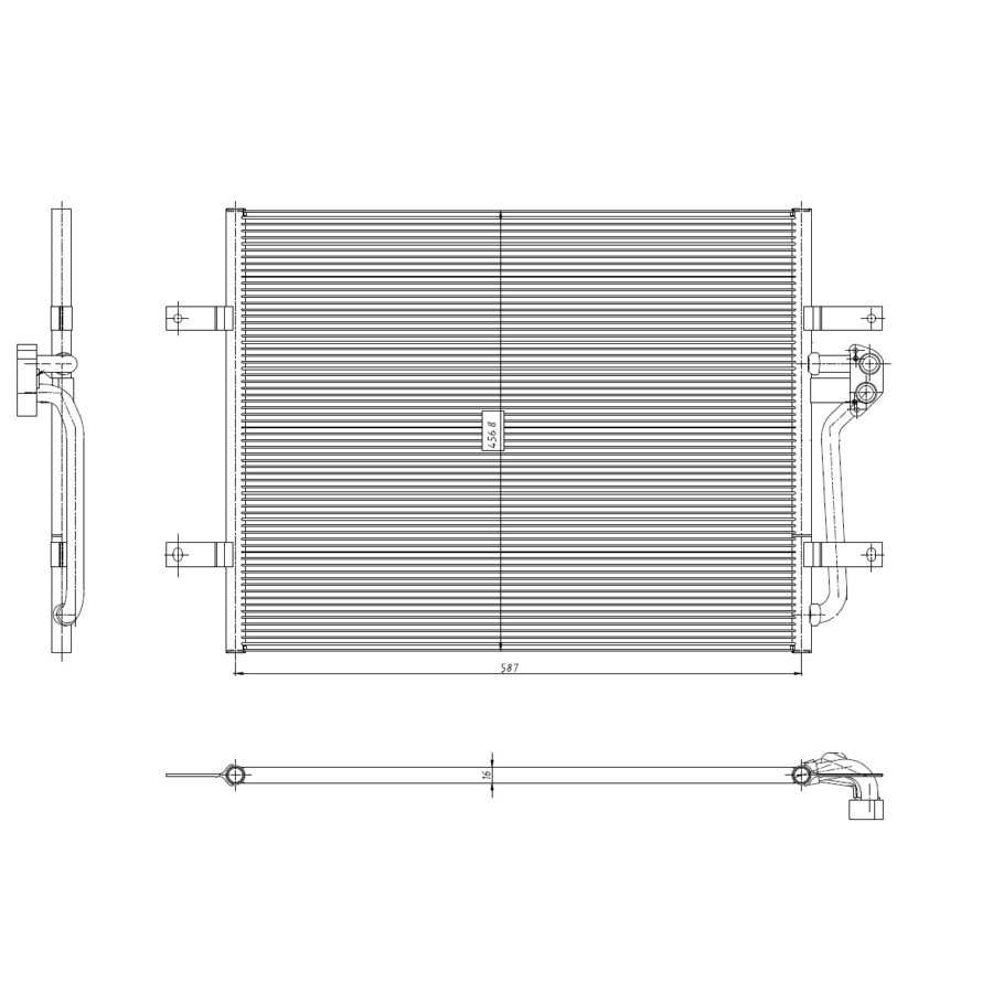 Condensatore con essiccatore NRF 350444 EASY FIT