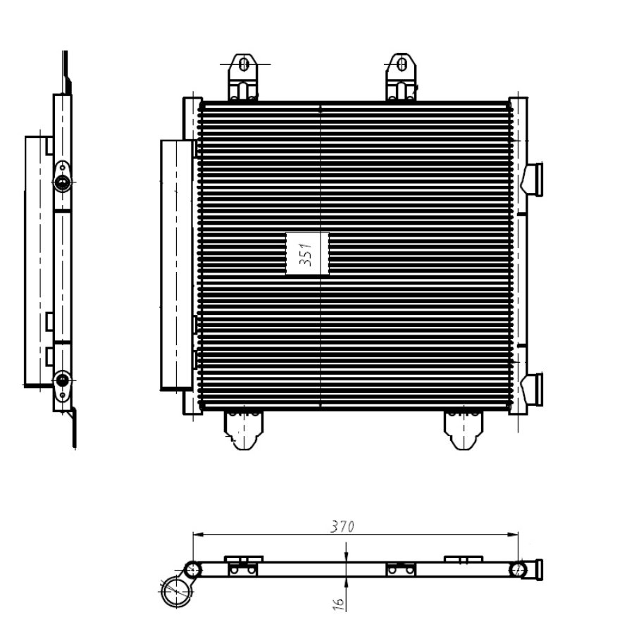 Condensatore con essiccatore NRF 350445 EASY FIT