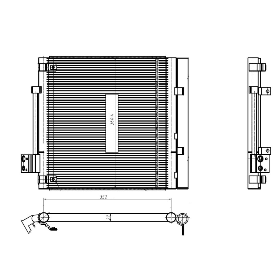 Condensatore con essiccatore NRF 350448 EASY FIT