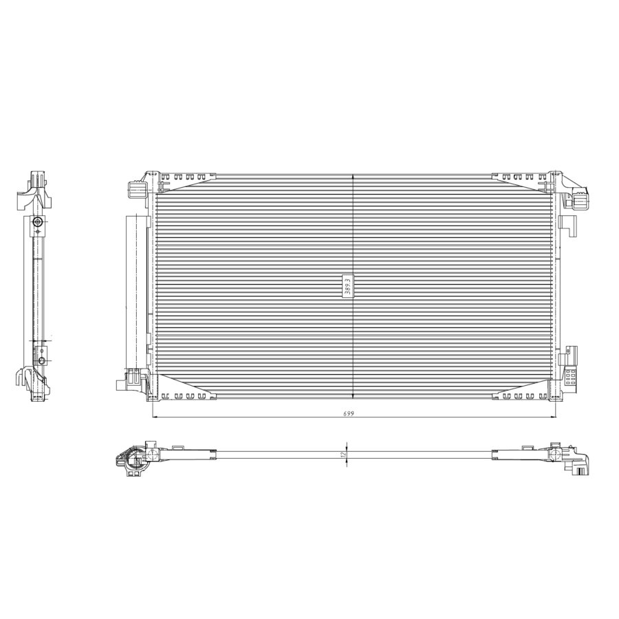 Condensatore con essiccatore NRF 350455 EASY FIT