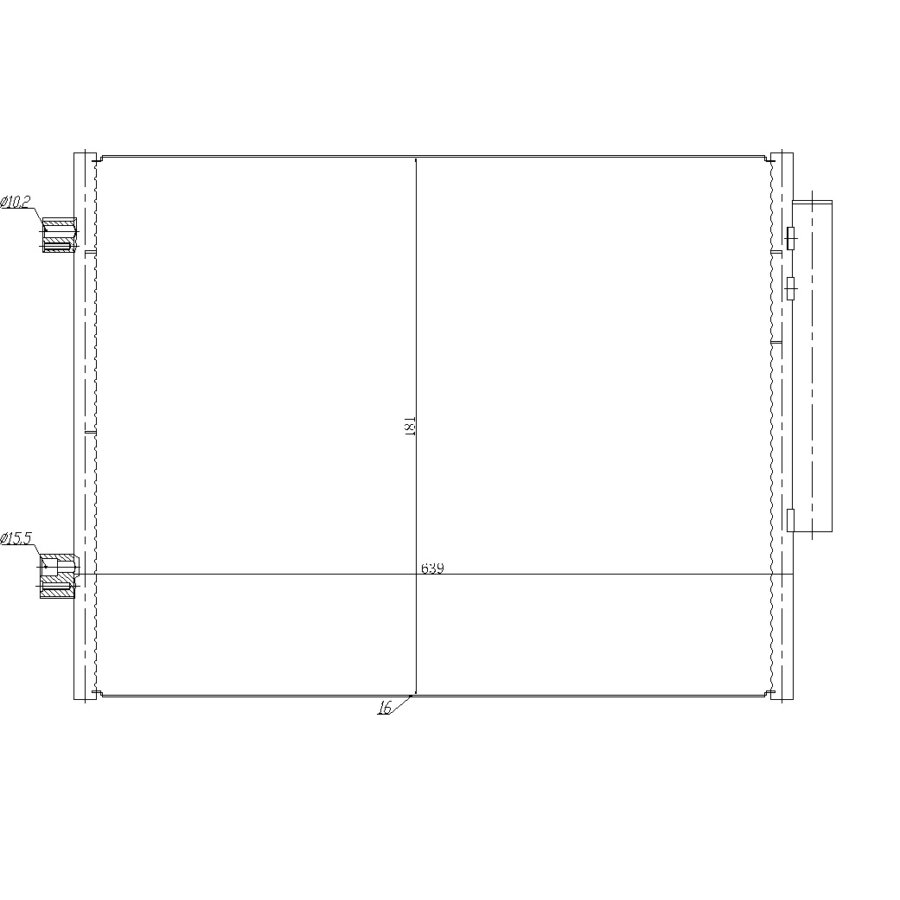Condensatore con essiccatore NRF 350458 EASY FIT